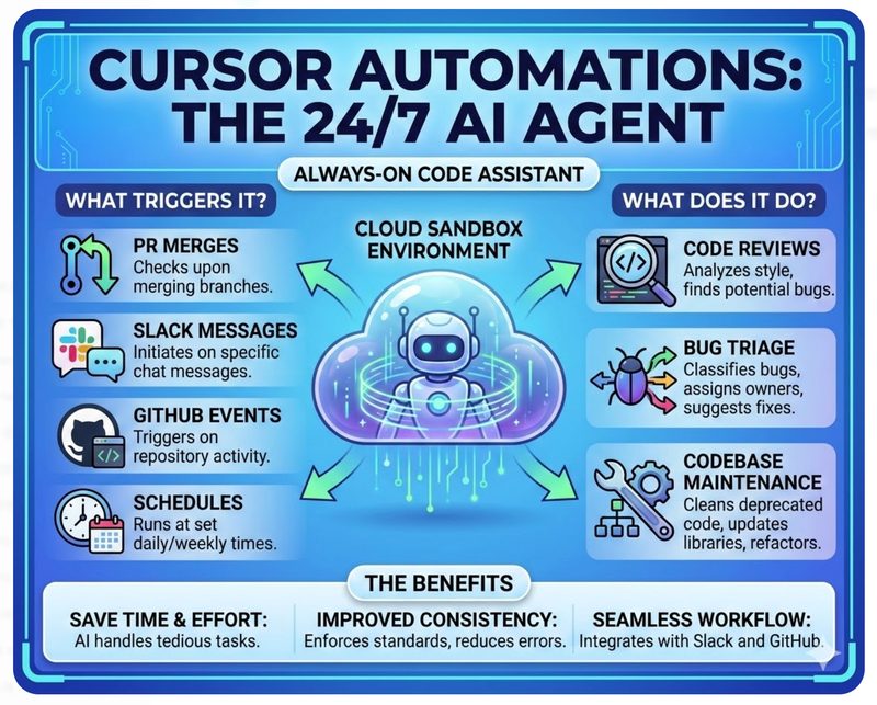 Cursor Automations란 무엇인가 — 핵심 개념 정리 — 도구별 기능 비교 차트