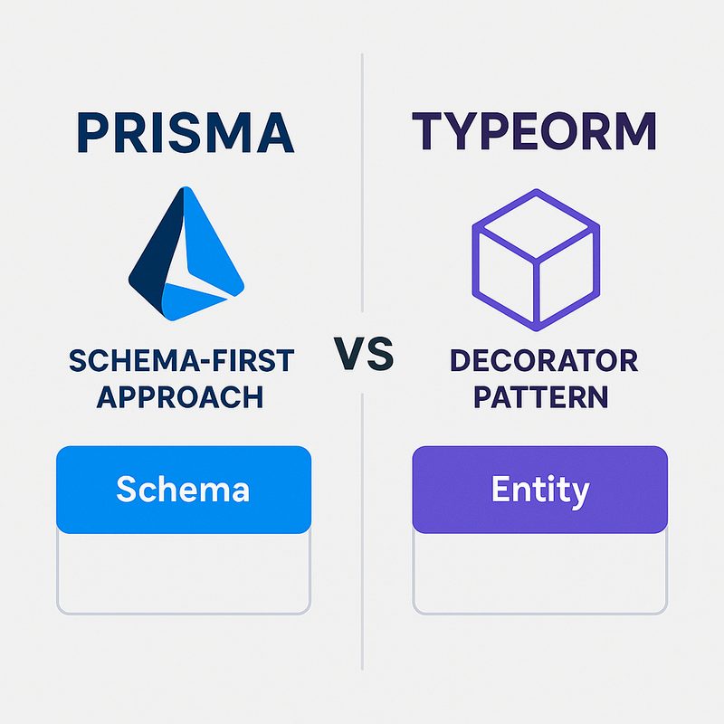 Prisma와 Drizzle ORM의 아키텍처 비교 다이어그램