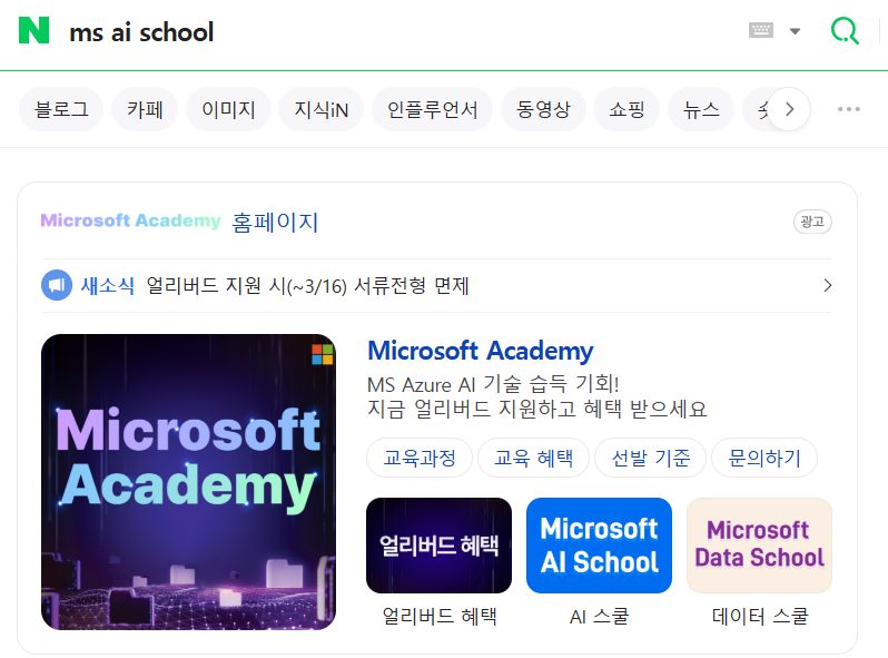 Microsoft Foundry 개발자 포털 — MAI 모델 API 접근 화면