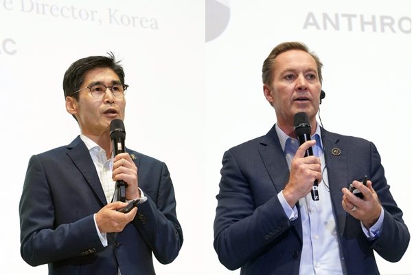 투자 펀드 구조와 AI 스타트업 로고가 겹친 비즈니스 다이어그램 이미지