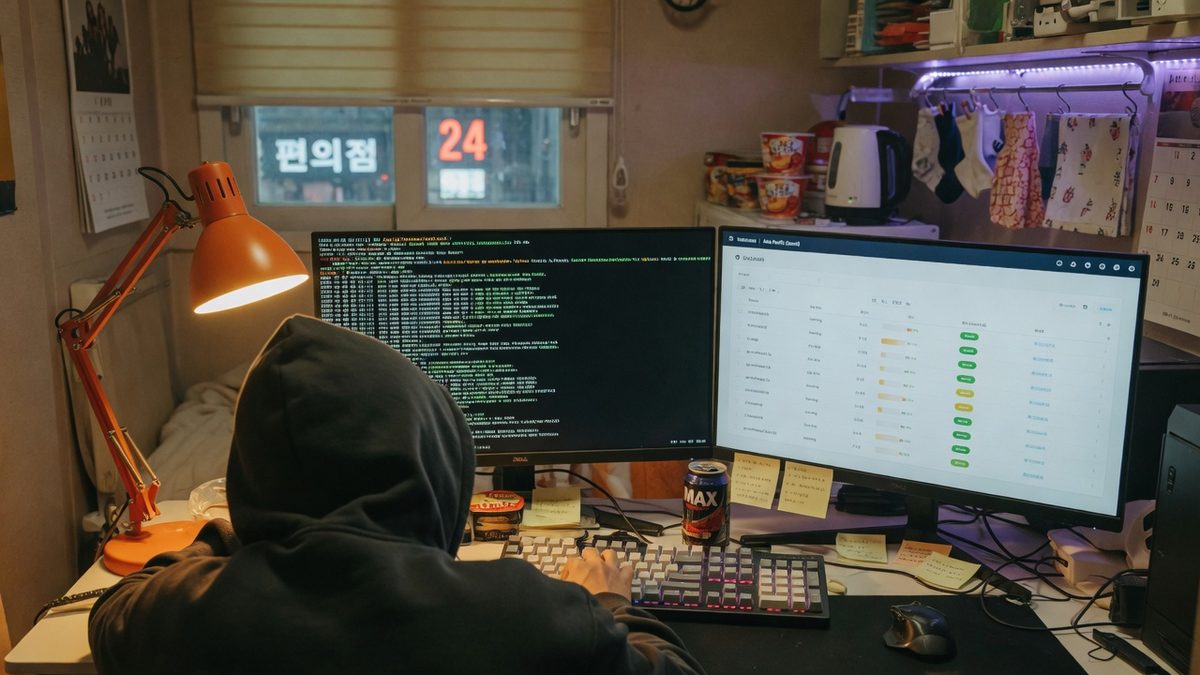 노트북에서 서버 로그와 클라우드 콘솔을 나란히 열어 둔 개발 작업 장면