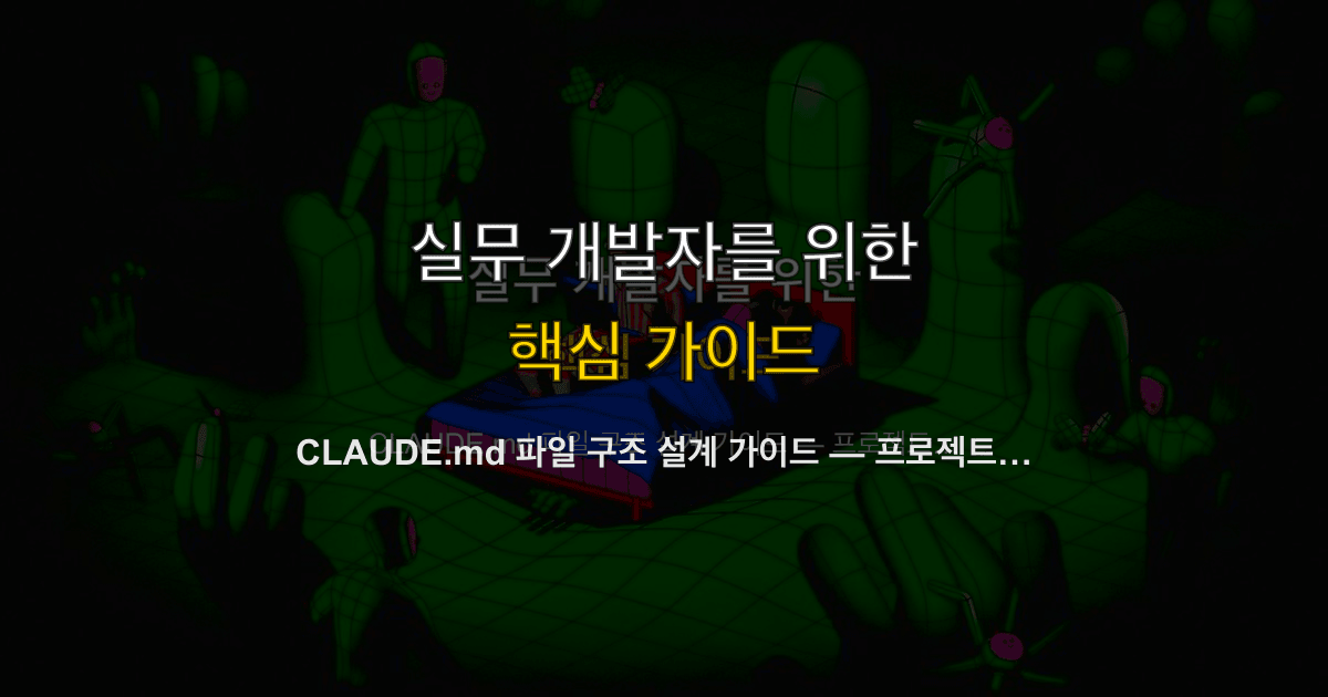 CLAUDE.md 파일 구조 설계 가이드 — 프로젝트 규모별 최적 구성