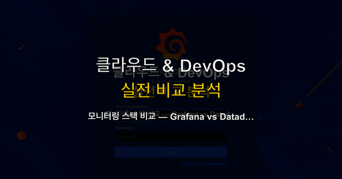 모니터링 스택 비교 — Grafana vs Datadog vs New Relic