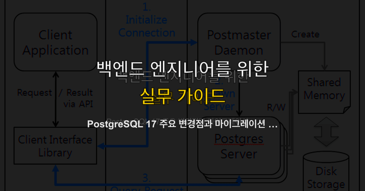 PostgreSQL 17 주요 변경점과 마이그레이션 가이드