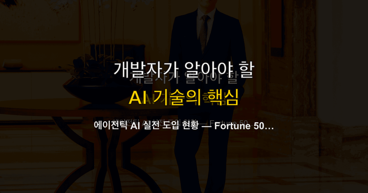 에이전틱 AI 실전 도입 현황 — Fortune 500 67% 도입, 스케일 성공 20%의 현실