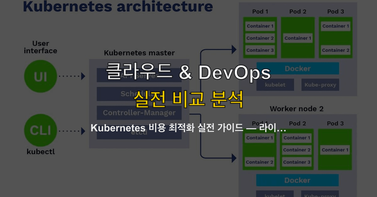 Kubernetes 비용 최적화 실전 가이드 — 라이트사이징, Spot 노드, FinOps 도구 비교