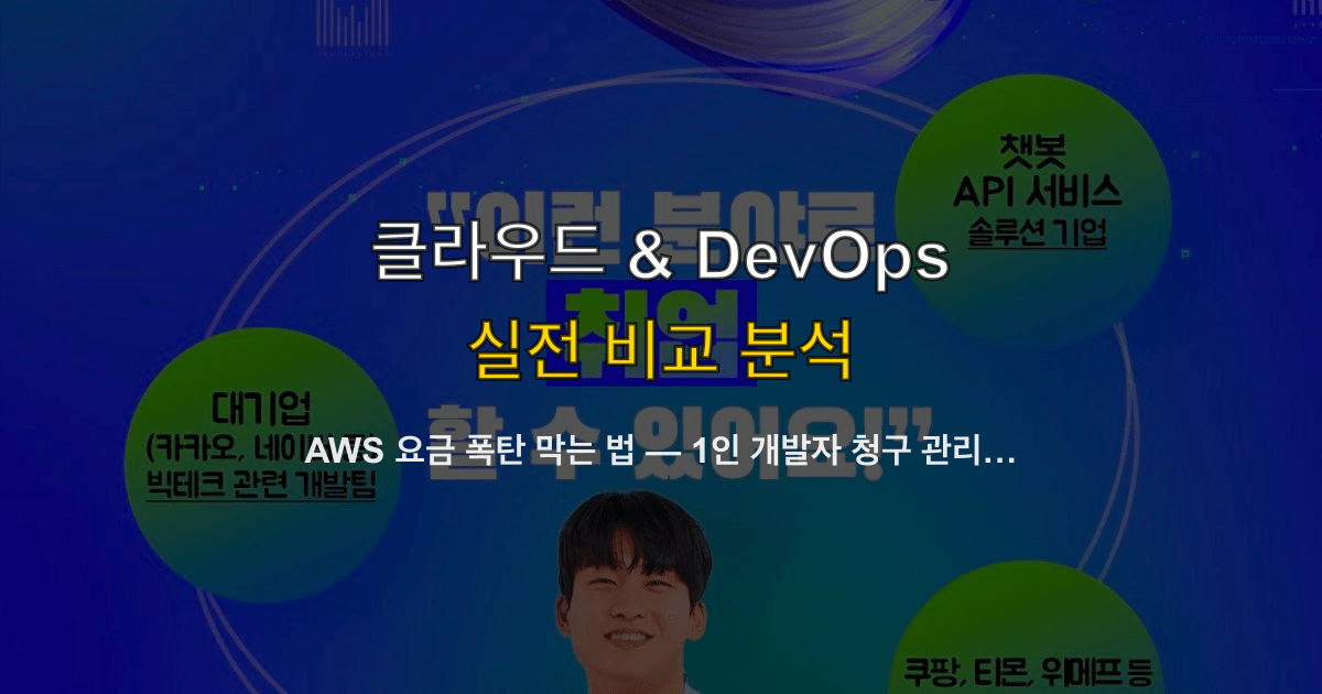 AWS 요금 폭탄 막는 법 — 1인 개발자 청구 관리·예산 알림 실전 2026