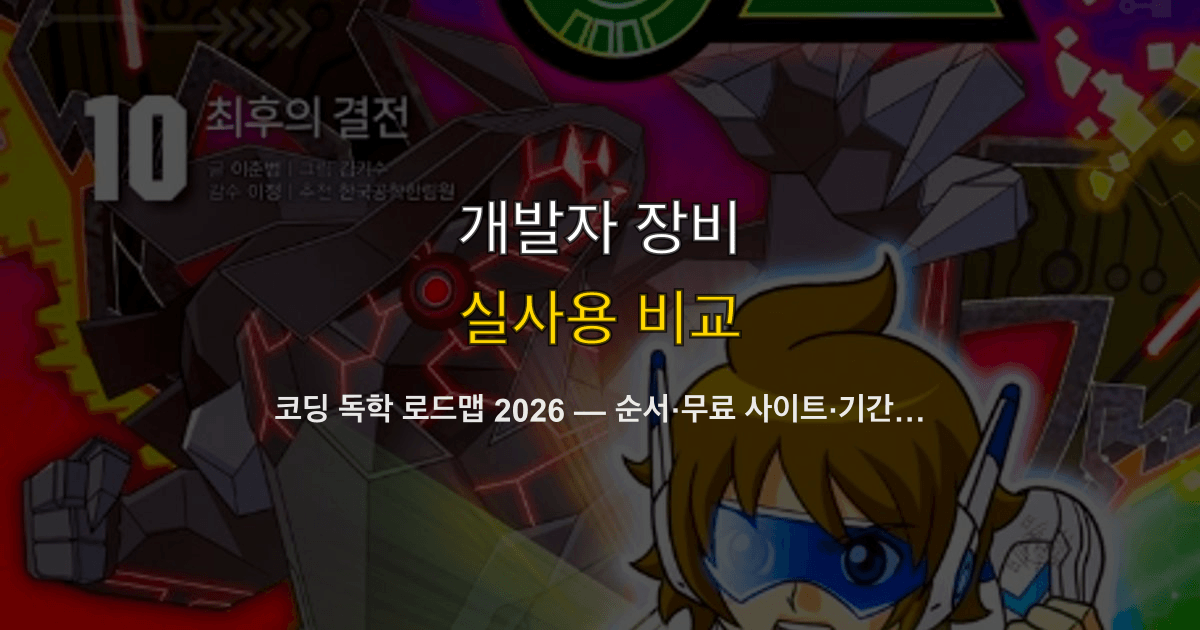 코딩 독학 로드맵 2026 — 순서·무료 사이트·기간 한 번에 정리
