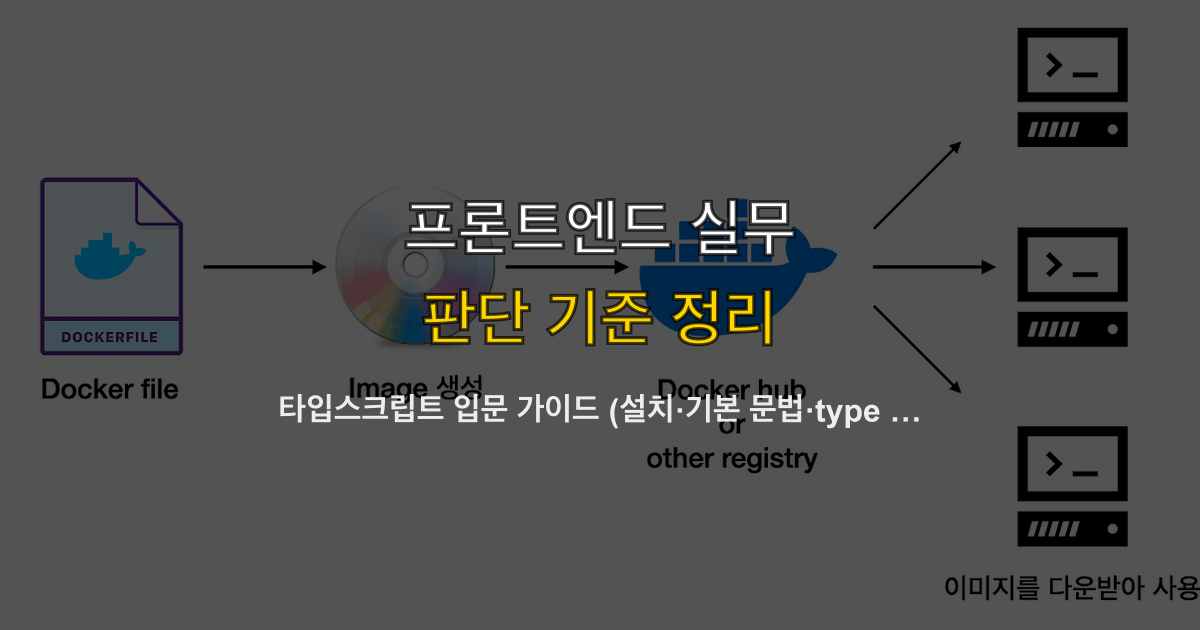 타입스크립트 입문 가이드 (설치·기본 문법·type vs interface 입문)