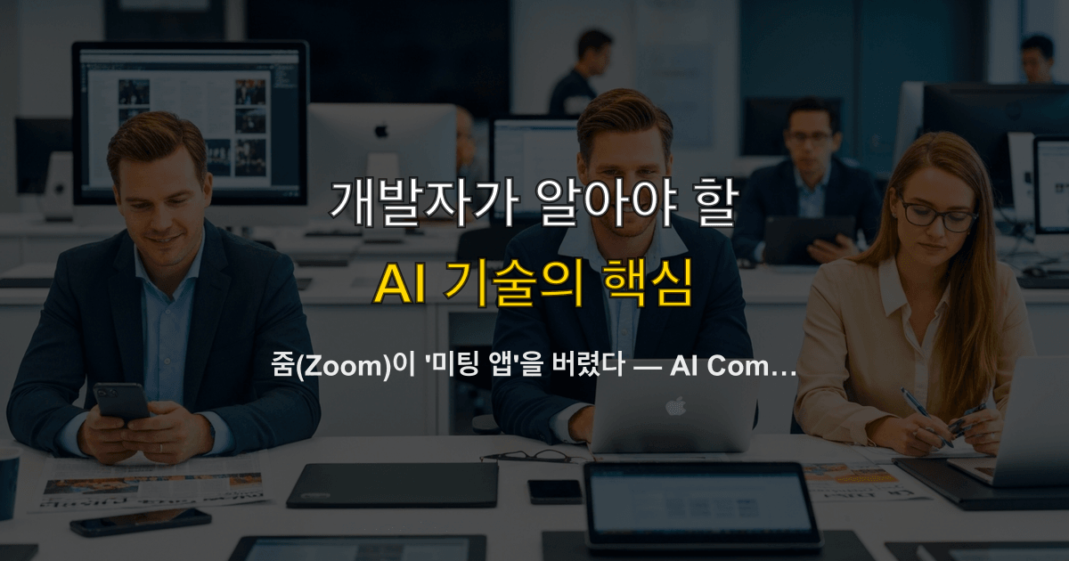 줌(Zoom)이 '미팅 앱'을 버렸다 — AI Companion·Zoom Docs·Workvivo로 재편한 업무 플랫폼 실체
