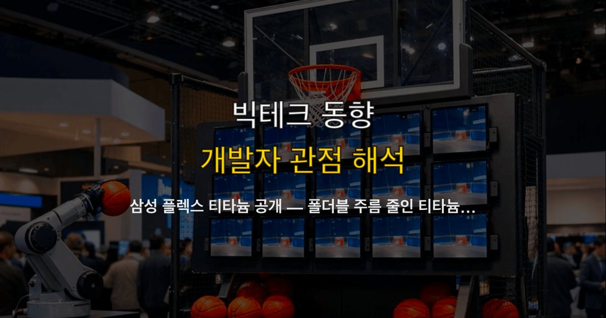 삼성 플렉스 티타늄 공개 — 폴더블 주름 줄인 티타늄 디스플레이, 언팩 전 분석