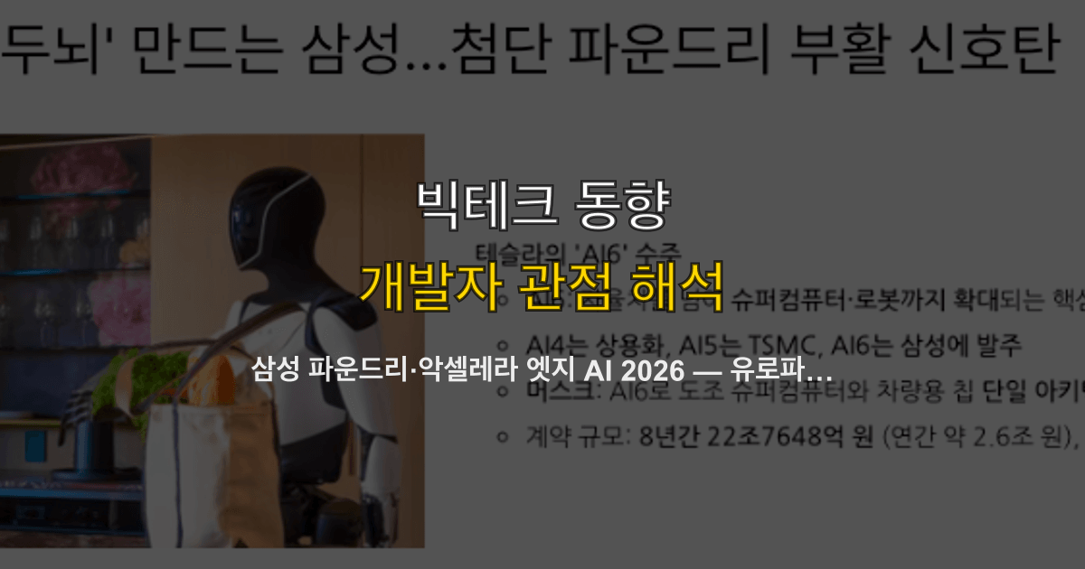 삼성 파운드리·악셀레라 엣지 AI 2026 — 유로파 AIPU와 온디바이스 배포 체크리스트