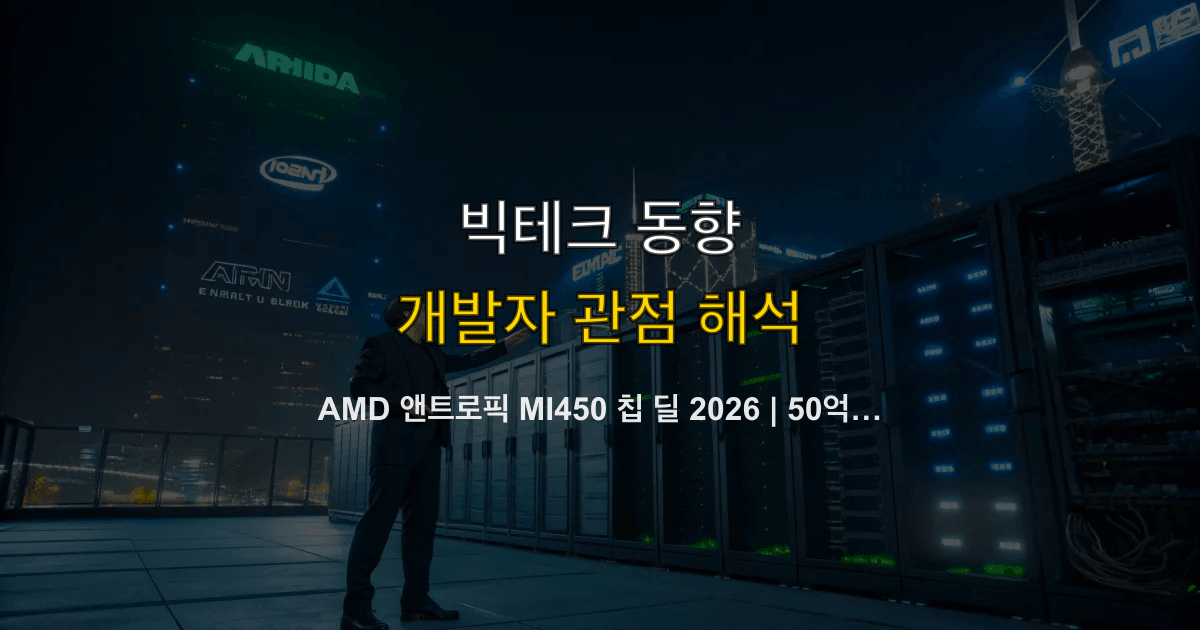 AMD 앤트로픽 칩 딜 2026 | MI450 50억 달러 투자·2기가와트