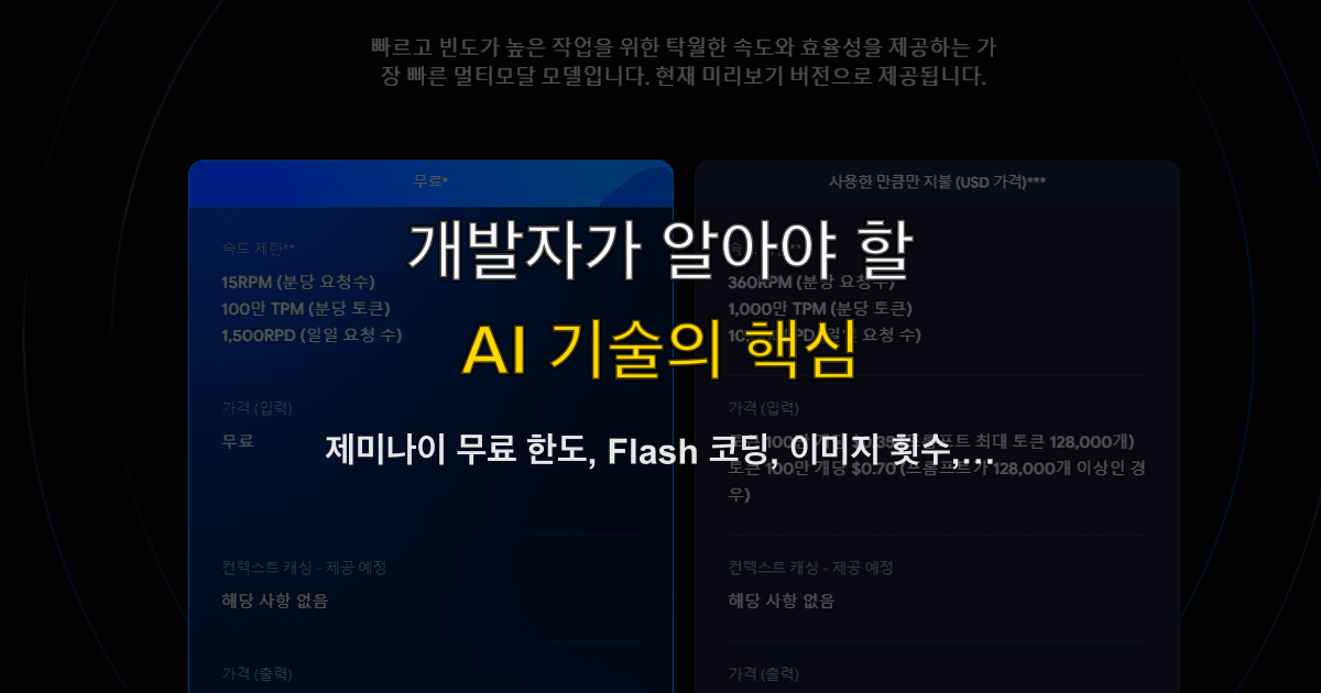 제미나이 무료 한도, Flash 코딩, 이미지 횟수, AI Pro VAT | 2주 스프린트 팀이 고른 기준은?