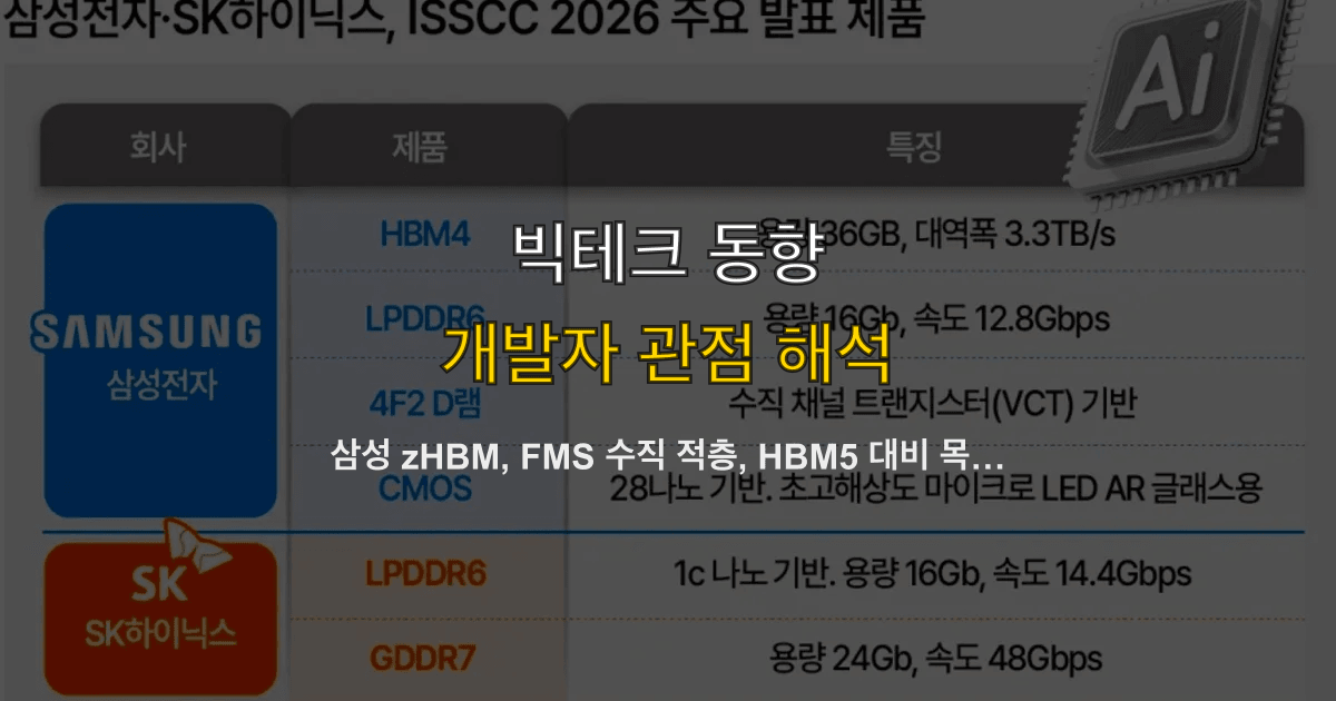 삼성 zHBM, 수직 적층, 차세대 메모리 | 조달 로드맵에 어떻게 넣나?